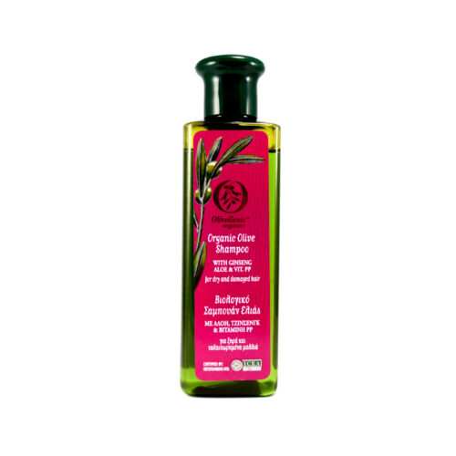 Organic Olive shampoo with Aloe and Ginseng - Olivellenic Organics-0