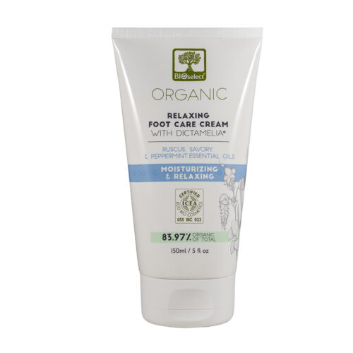 relaxing foot care cream bioselect brand greece