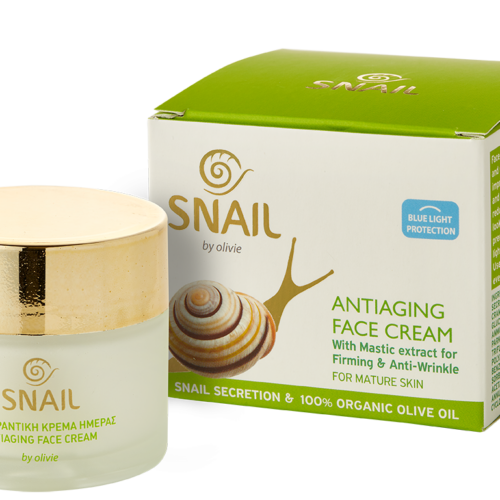 Antiageing Face Cream With Snail Secretion & Mastic Extract - Olivie-0