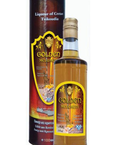 Golden Melomeni Liqueur With Raki & Honey (100ml)-0