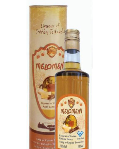 Golden Melomeni Liqueur With Raki, Cinnamon & Honey (100ml)-0